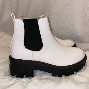 Faux Leather Chelsea Boots